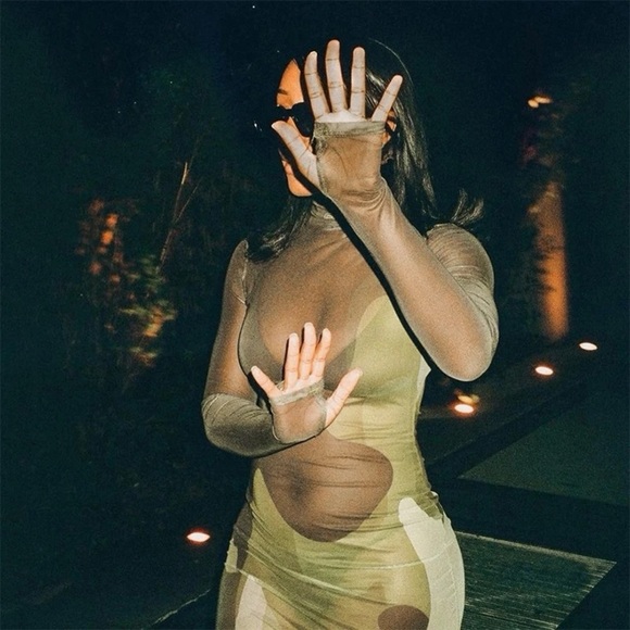 Camo Mesh Dress - Picture 5 of 9